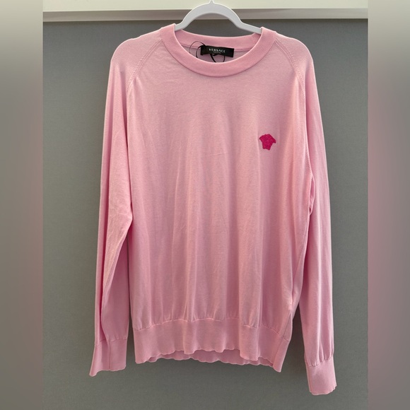 Versace Light Pink Crew Neck Sweater